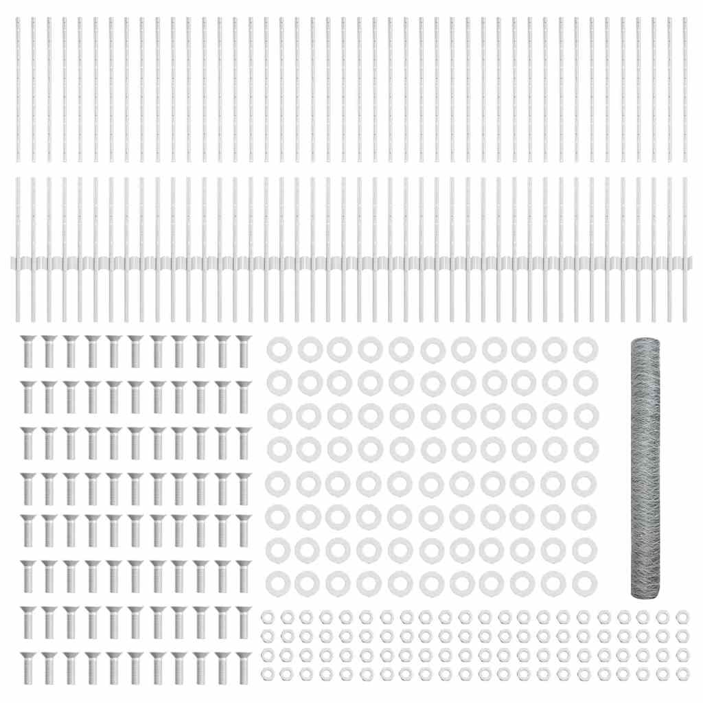 Geschweißter Drahtzaun 100 x 1 m (B x H) Feuerverzinkter Stahl