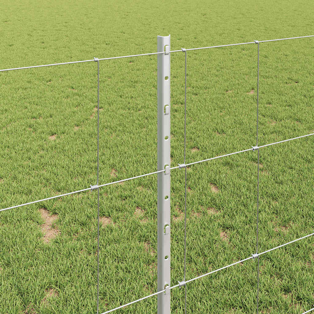 Wildzaun mit Pfosten 25 x 1 m (B x H) Feuerverzinkter Stahl