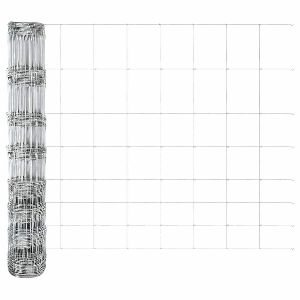 Wildzaun mit Pfosten 25 x 1 m (B x H) Feuerverzinkter Stahl