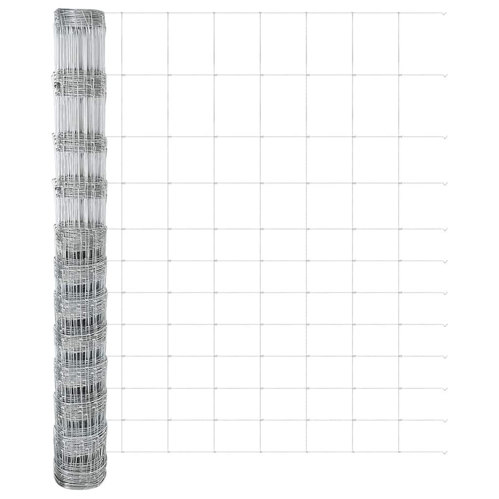 Wildzaun mit Pfosten 25 x 1,4 m (B x H) Feuerverzinkter Stahl