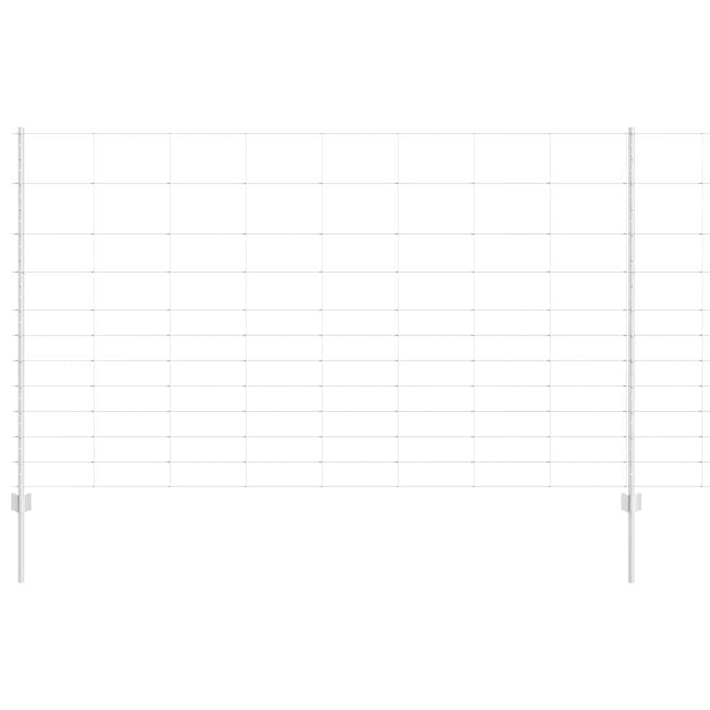 Wildzaun mit Pfosten 25 x 1,4 m (B x H) Feuerverzinkter Stahl