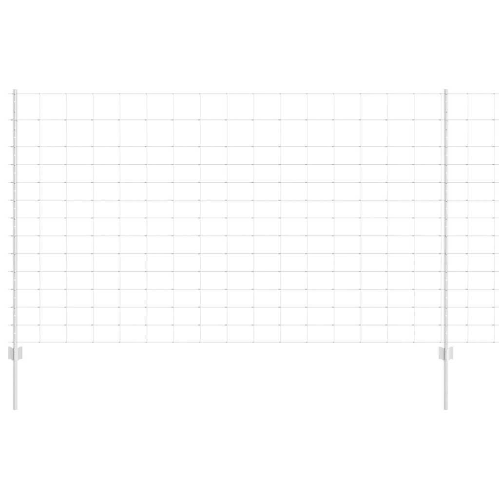 Wildzaun mit Pfosten 25 x 1,4 m (B x H) Feuerverzinkter Stahl