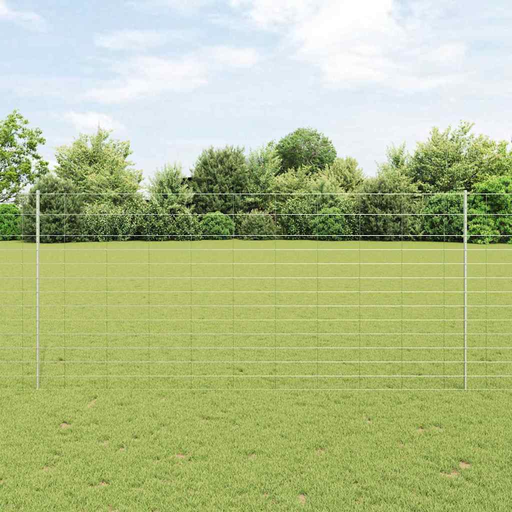 Wildzaun mit Pfosten 25 x 1,4 m (B x H) Feuerverzinkter Stahl