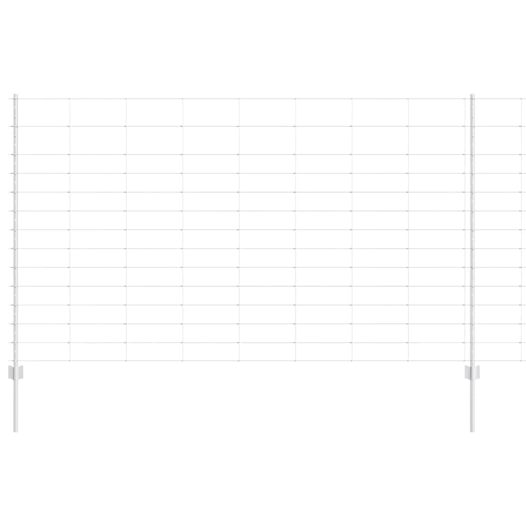 Wildzaun mit Pfosten 25 x 1,4 m (B x H) Feuerverzinkter Stahl