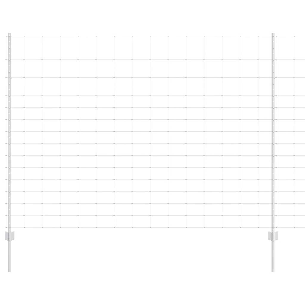 Wildzaun mit Pfosten 25 x 1,6 m (B x H) Feuerverzinkter Stahl