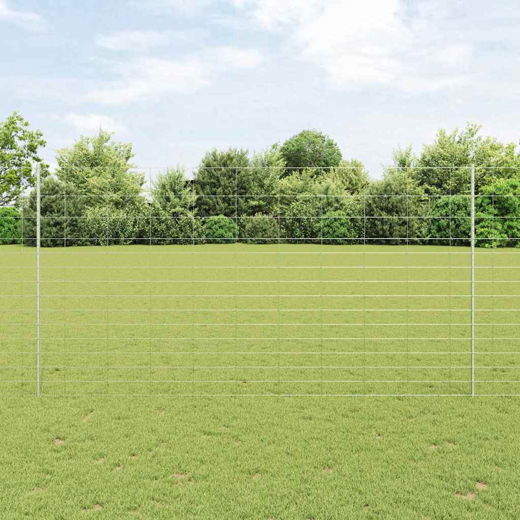 Wildzaun mit Pfosten 25 x 1,6 m (B x H) Feuerverzinkter Stahl