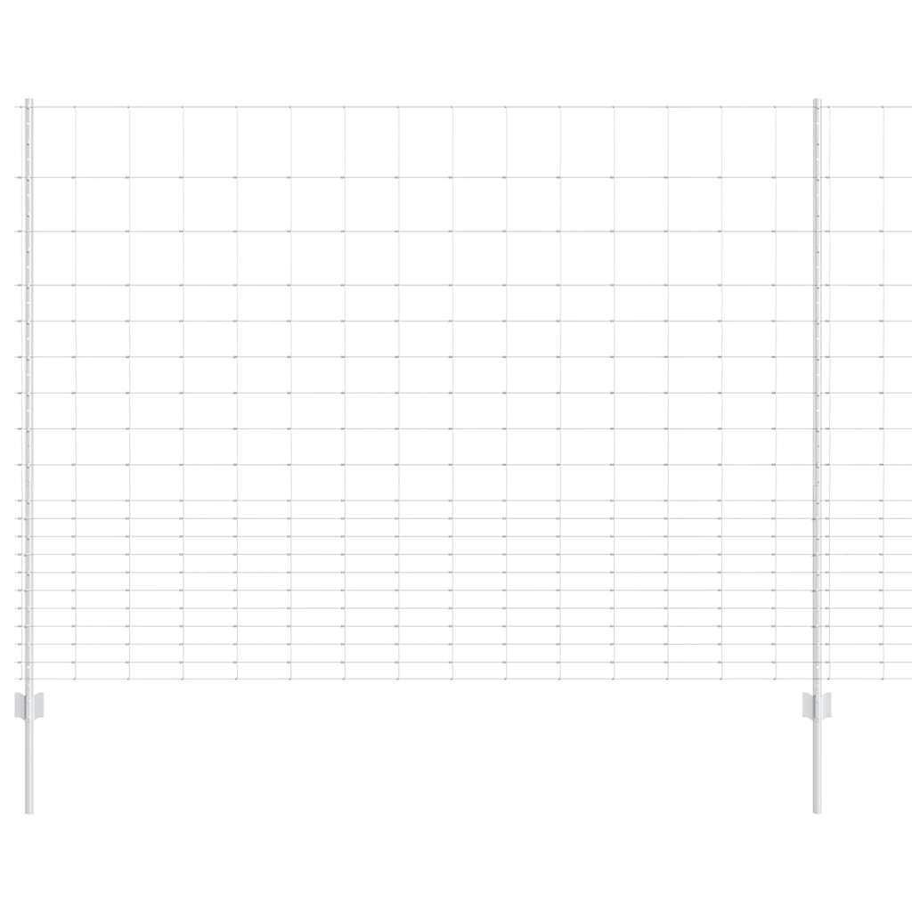 Wildzaun mit Pfosten 25 x 1,6 m (B x H) Feuerverzinkter Stahl
