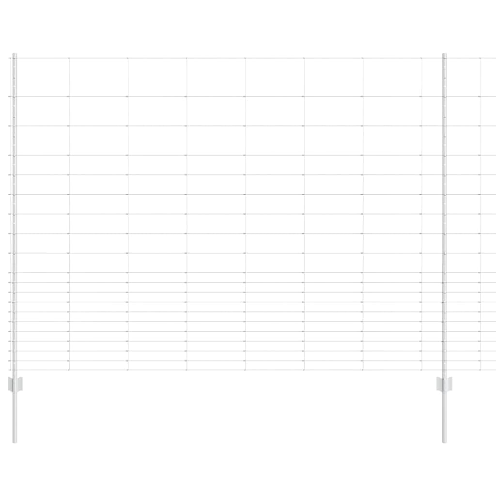 Wildzaun mit Pfosten 25 x 1,6 m (B x H) Feuerverzinkter Stahl