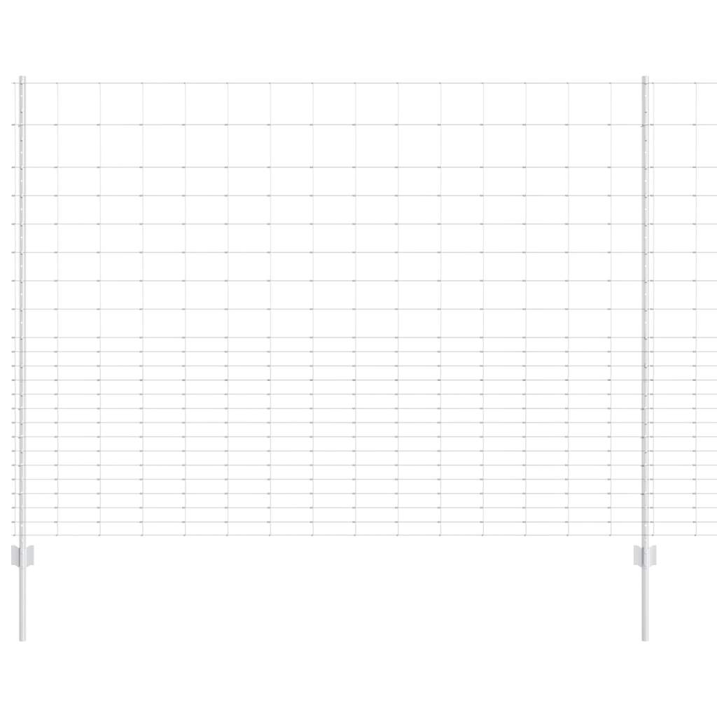 Wildzaun mit Pfosten 25 x 1,6 m (B x H) Feuerverzinkter Stahl