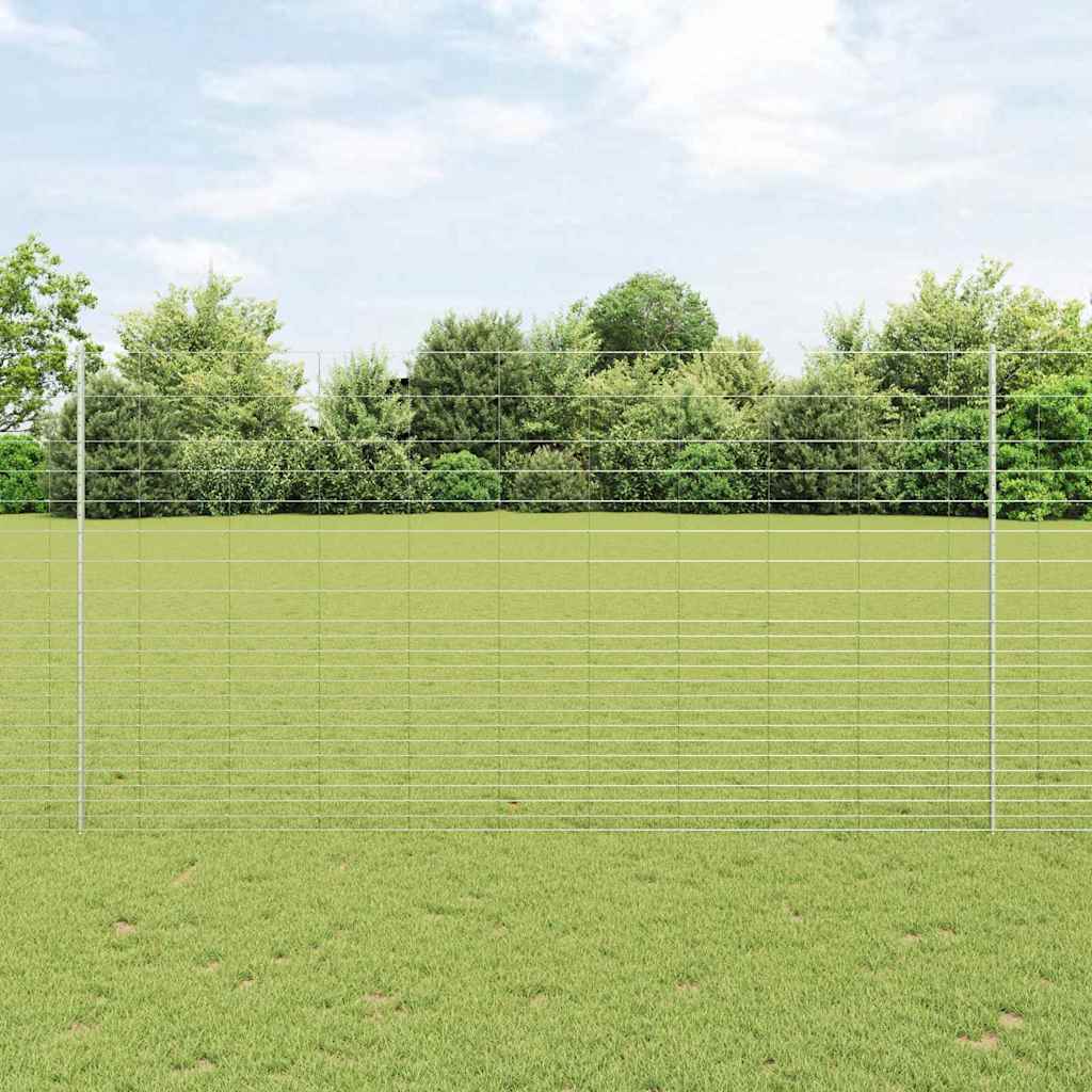 Wildzaun mit Pfosten 25 x 1,6 m (B x H) Feuerverzinkter Stahl