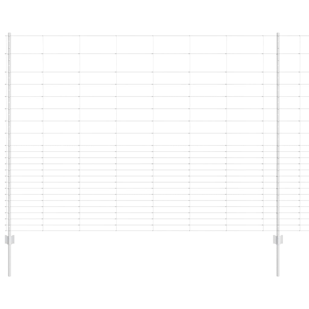 Wildzaun mit Pfosten 25 x 1,6 m (B x H) Feuerverzinkter Stahl