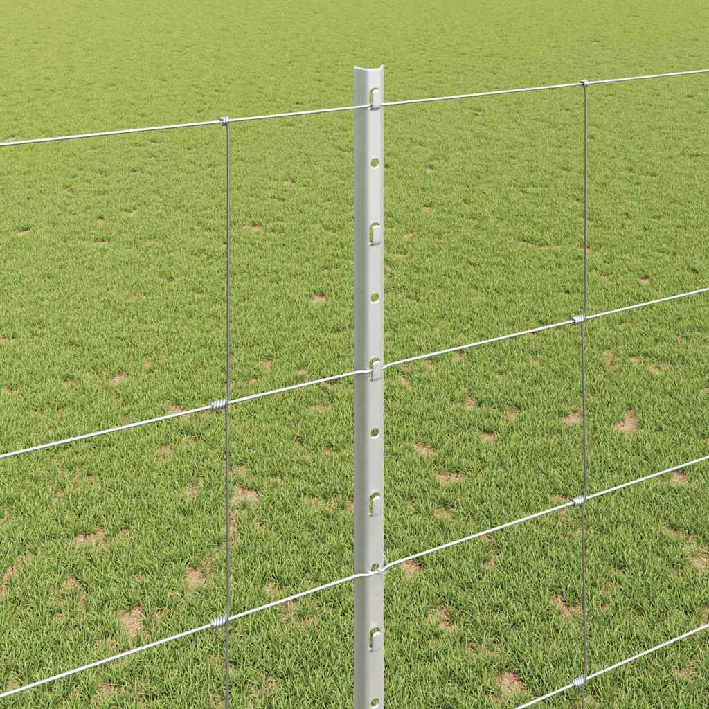 Wildzaun mit Pfosten 50 x 1,6 m (B x H) Feuerverzinkter Stahl