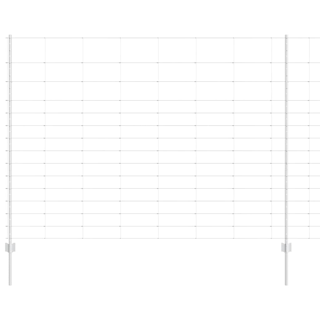 Wildzaun mit Pfosten 50 x 1,6 m (B x H) Feuerverzinkter Stahl