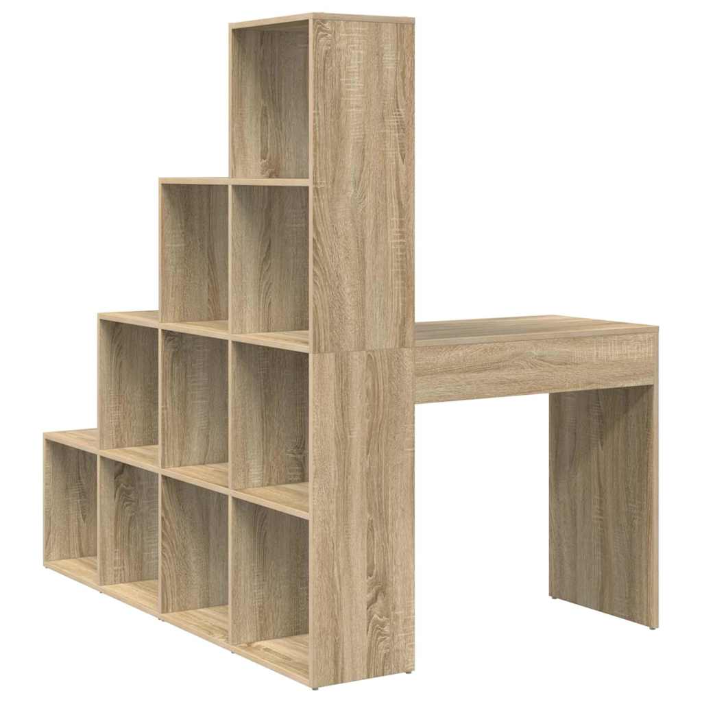 Eckschreibtisch mit Regal Sonoma-Eiche 101,5 x 149,5 x 149,5 cm