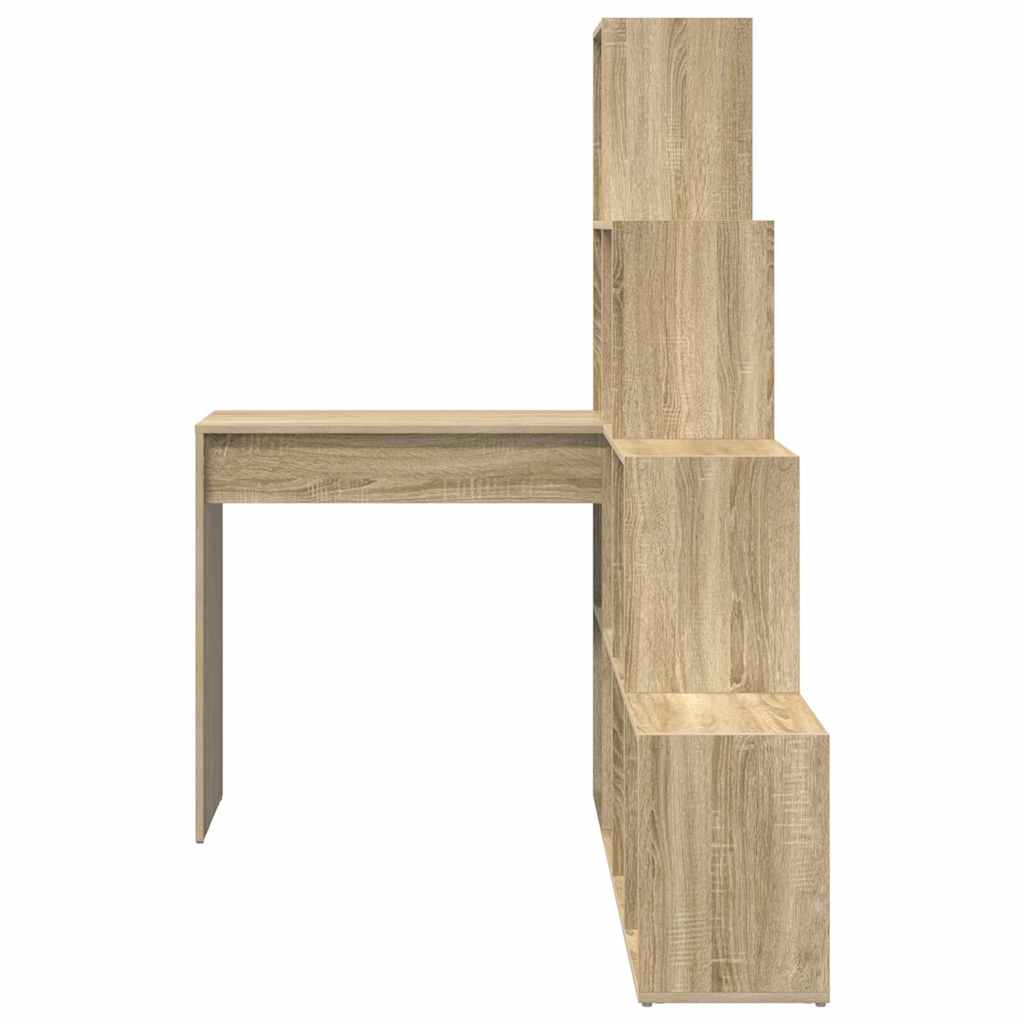 Eckschreibtisch mit Regal Sonoma-Eiche 101,5 x 149,5 x 149,5 cm