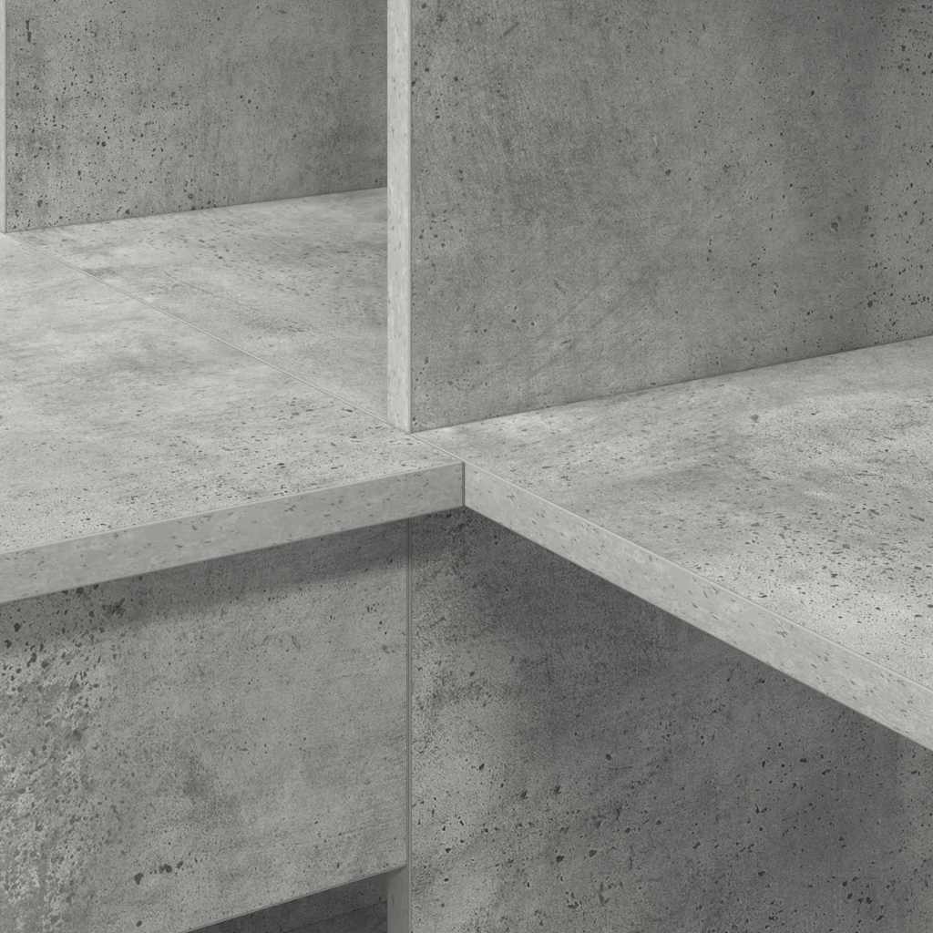 Eck-Schreibtisch Beton Grau Holzwerkstoff