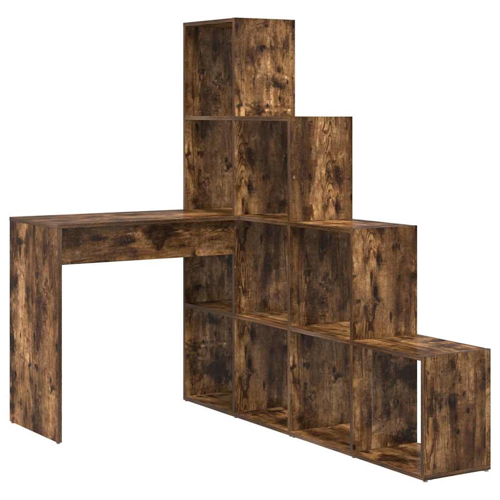 Eck-Schreibtisch Geräucherte Eiche Holzwerkstoff