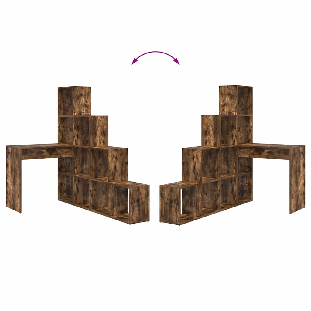 Eck-Schreibtisch Geräucherte Eiche Holzwerkstoff