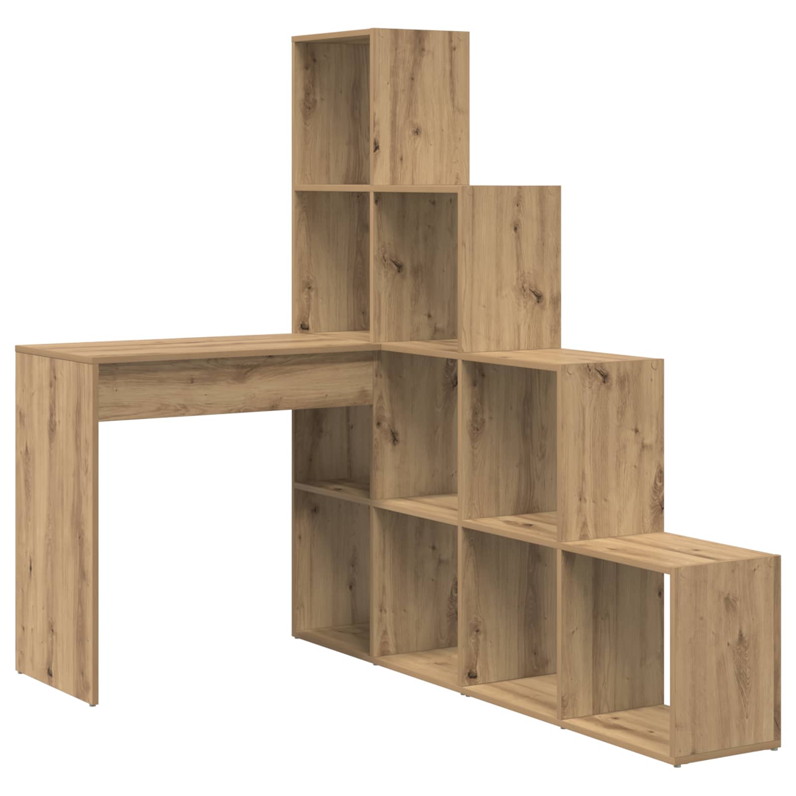 Eck-Schreibtisch Artisan-Eiche Holzwerkstoff