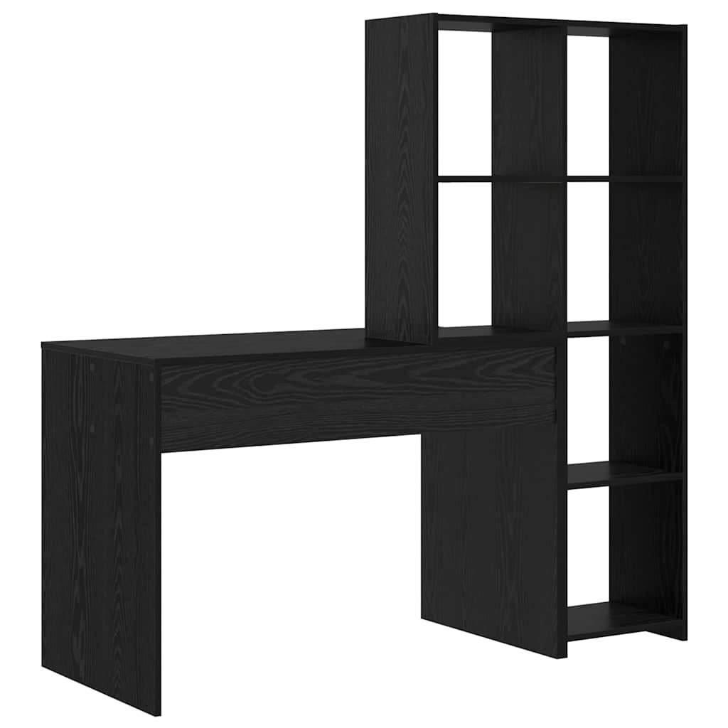 Schreibtisch Schwarz Eichen-Optik Holzwerkstoff