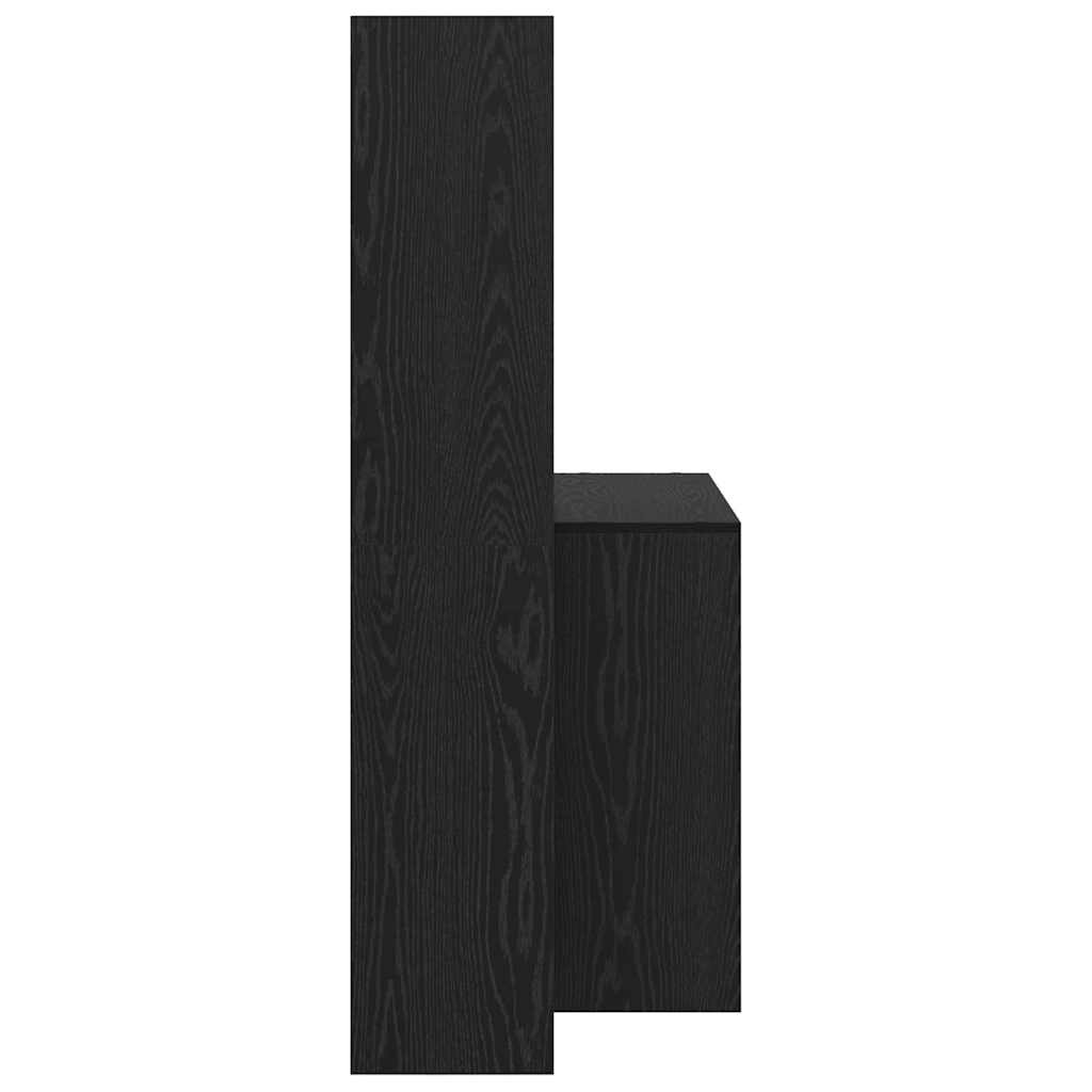 Schreibtisch Schwarz Eichen-Optik Holzwerkstoff