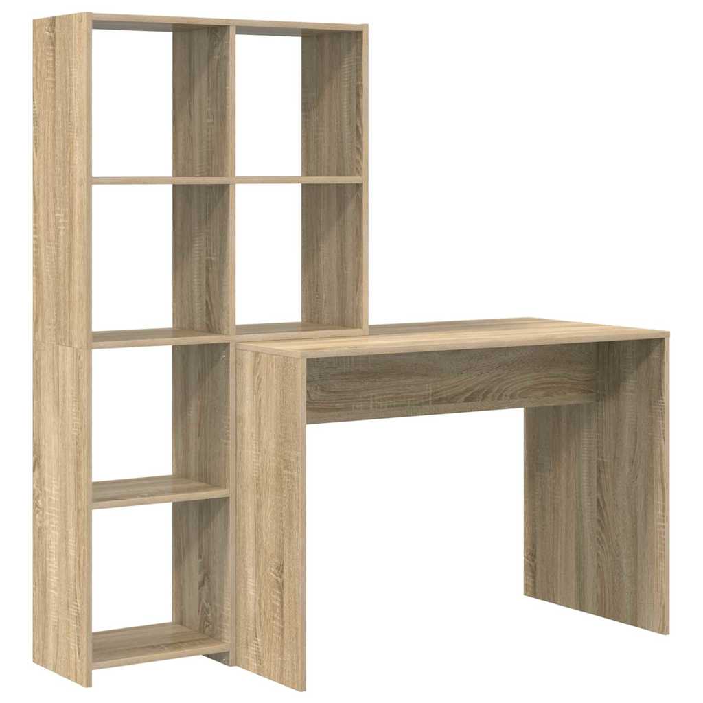 Schreibtisch Sonoma-Eiche 138.5 x 55 x 143 cm Holzwerkstoff
