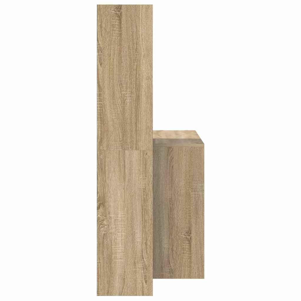 Schreibtisch Sonoma-Eiche 138.5 x 55 x 143 cm Holzwerkstoff