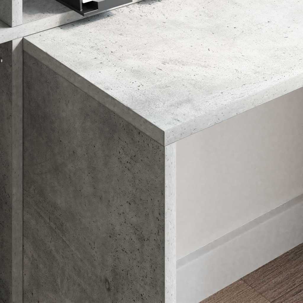 Schreibtisch Beton Grau Holzwerkstoff 138,5 x 55 x 143 cm