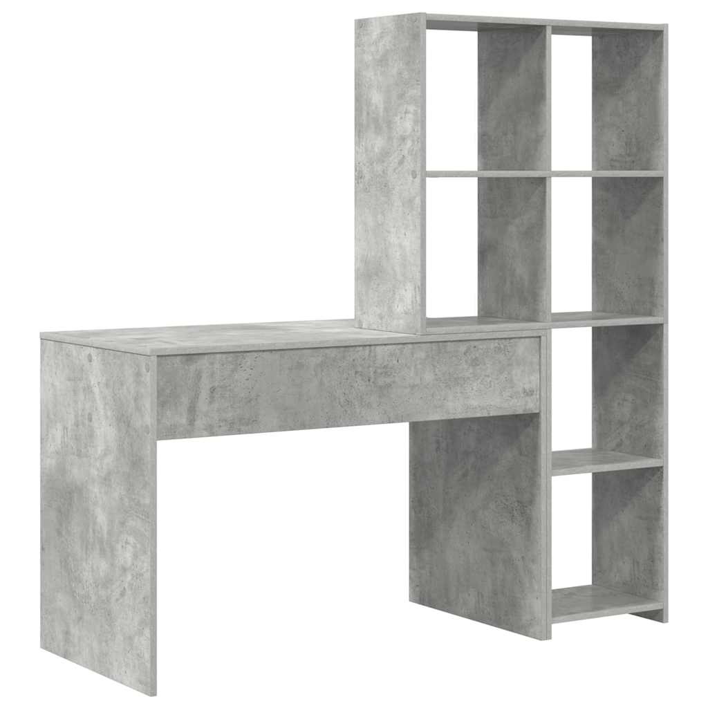 Schreibtisch Beton Grau Holzwerkstoff 138,5 x 55 x 143 cm