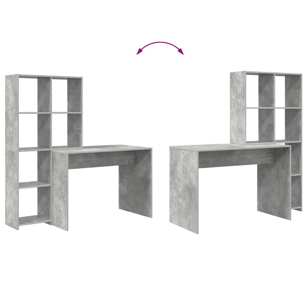 Schreibtisch Beton Grau Holzwerkstoff 138,5 x 55 x 143 cm