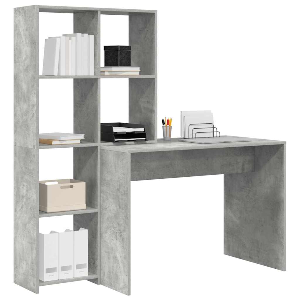 Schreibtisch Beton Grau Holzwerkstoff 138,5 x 55 x 143 cm