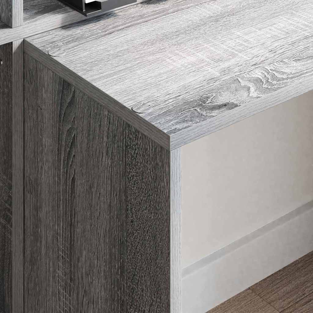 Schreibtisch Graues Sonoma Holzwerkstoff 138,5 x 55 x 143 cm