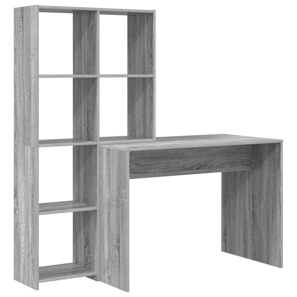 Schreibtisch Graues Sonoma Holzwerkstoff 138,5 x 55 x 143 cm