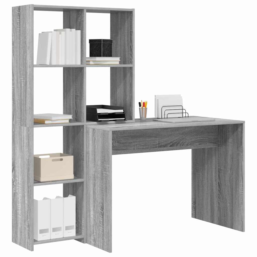 Schreibtisch Graues Sonoma Holzwerkstoff 138,5 x 55 x 143 cm