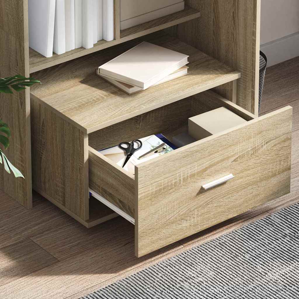 Schreibtisch Sonoma-Eiche Holzwerkstoff 131,5 x 50 x 106,5 cm