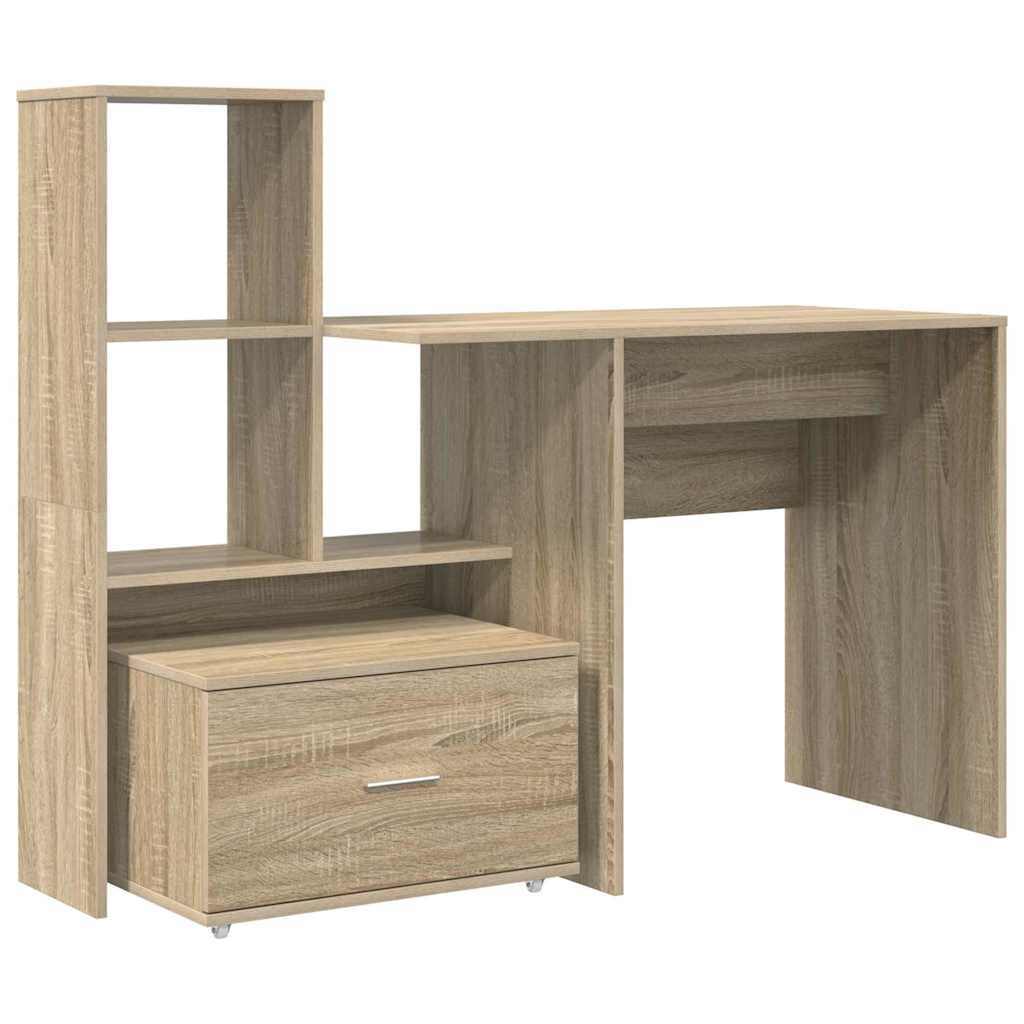 Schreibtisch Sonoma-Eiche Holzwerkstoff 131,5 x 50 x 106,5 cm