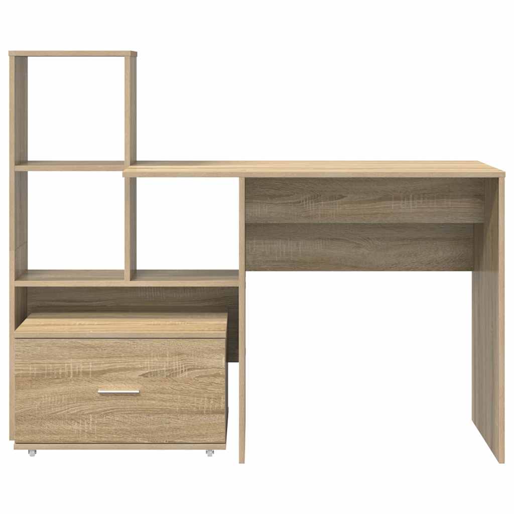 Schreibtisch Sonoma-Eiche 131,5 x 50 x 106,5 cm Holzwerkstoff