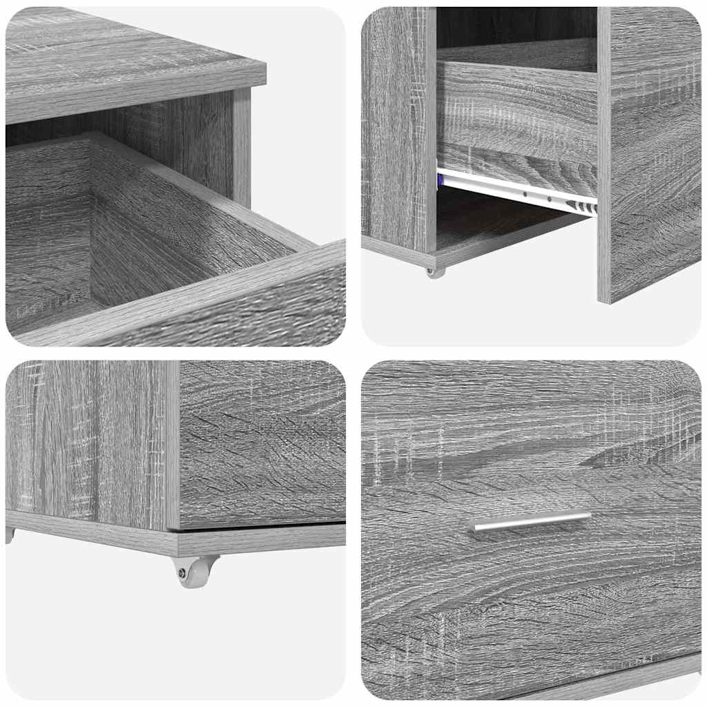Schreibtisch Graues Sonoma Holzwerkstoff 131,5 x 50 x 106,5 cm