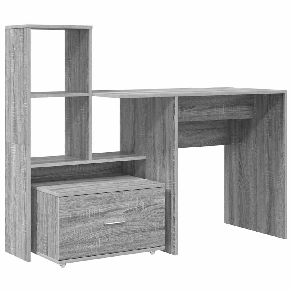 Schreibtisch Graues Sonoma Holzwerkstoff 131,5 x 50 x 106,5 cm