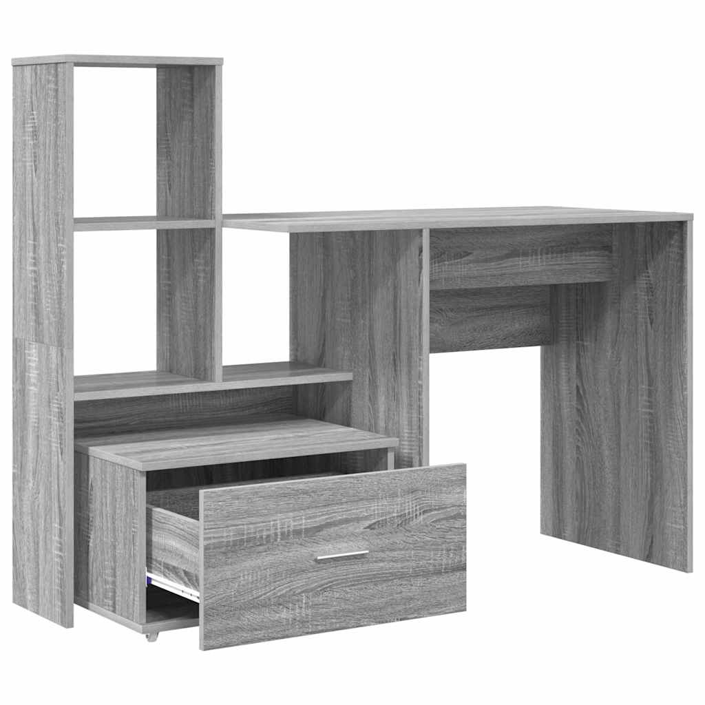 Schreibtisch Graues Sonoma Holzwerkstoff 131,5 x 50 x 106,5 cm
