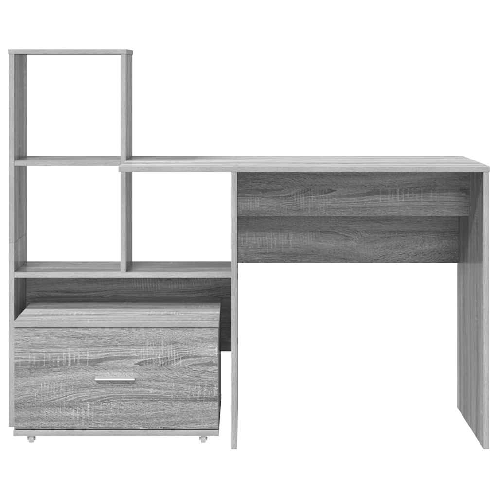 Schreibtisch Graues Sonoma Holzwerkstoff 131,5 x 50 x 106,5 cm