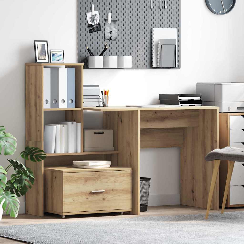 Schreibtisch Artisan-Eiche Holzwerkstoff 131,5 x 50 x 106,5 cm
