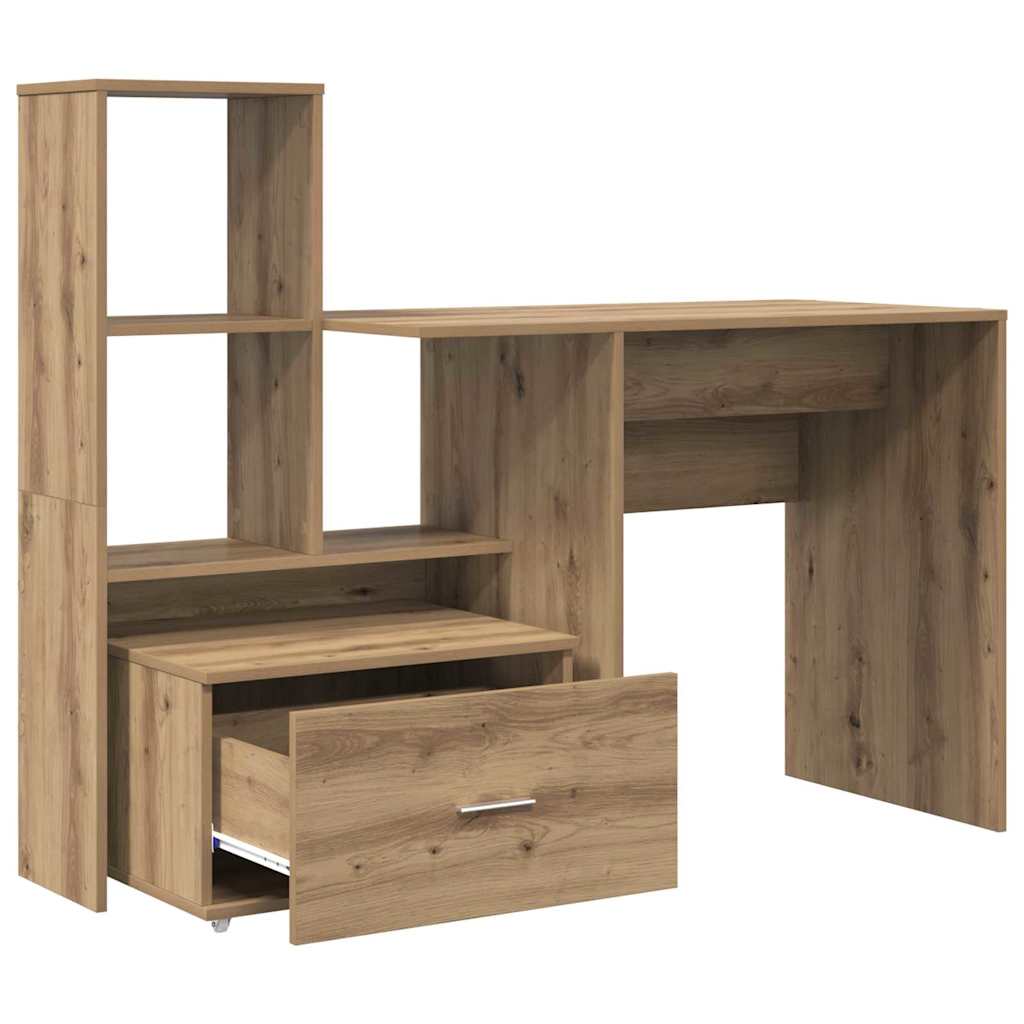 Schreibtisch Artisan-Eiche Holzwerkstoff 131,5 x 50 x 106,5 cm