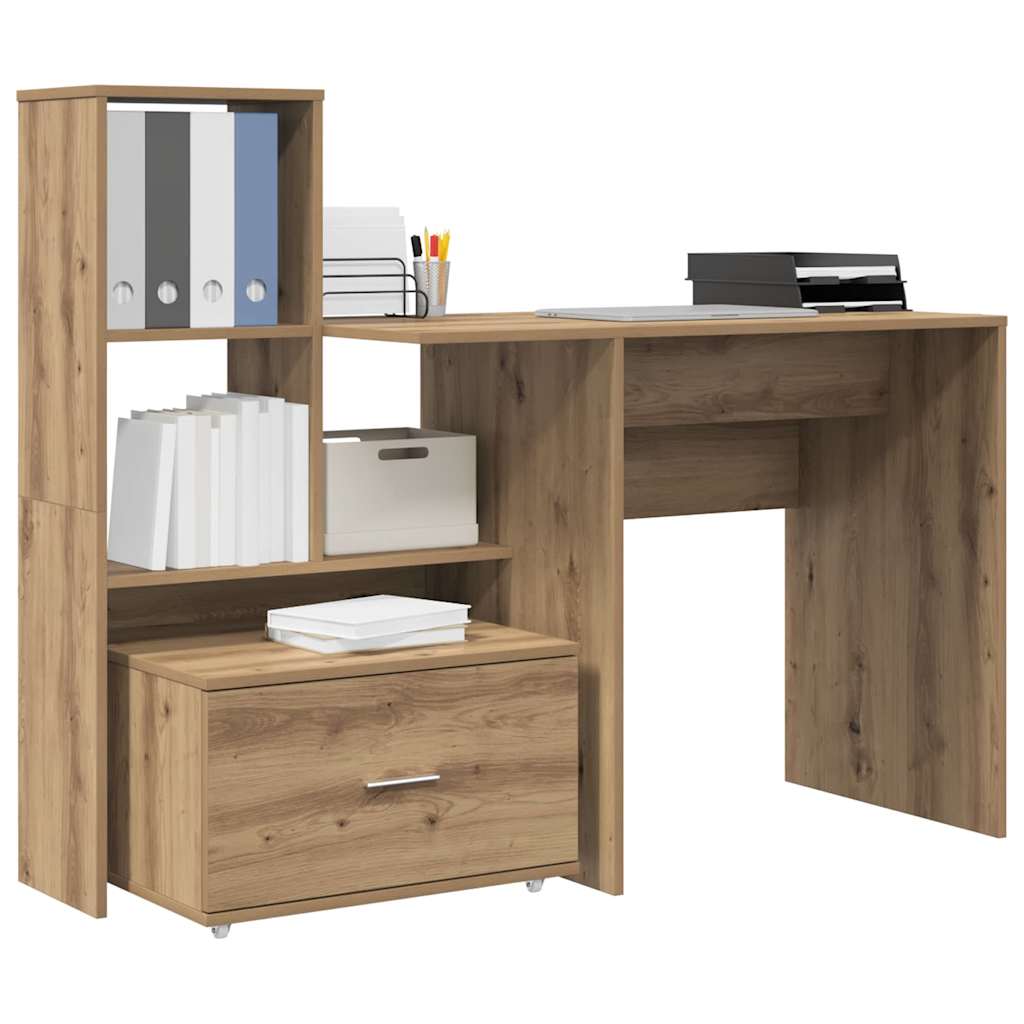 Schreibtisch Artisan-Eiche Holzwerkstoff 131,5 x 50 x 106,5 cm