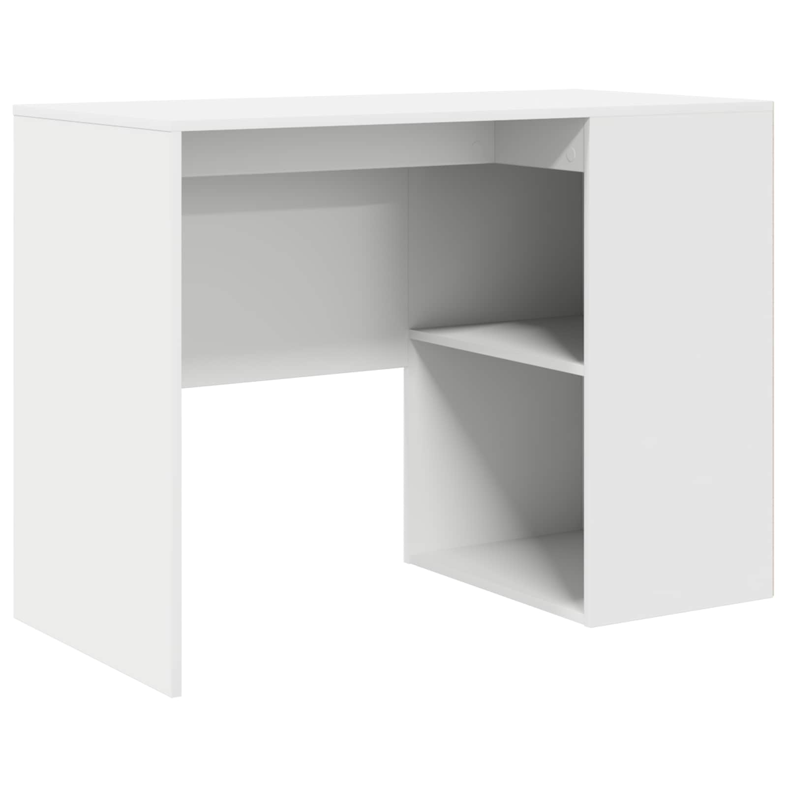 Eck-Schreibtisch mit Schubladen Weiß 102 x 88 x 75 cm