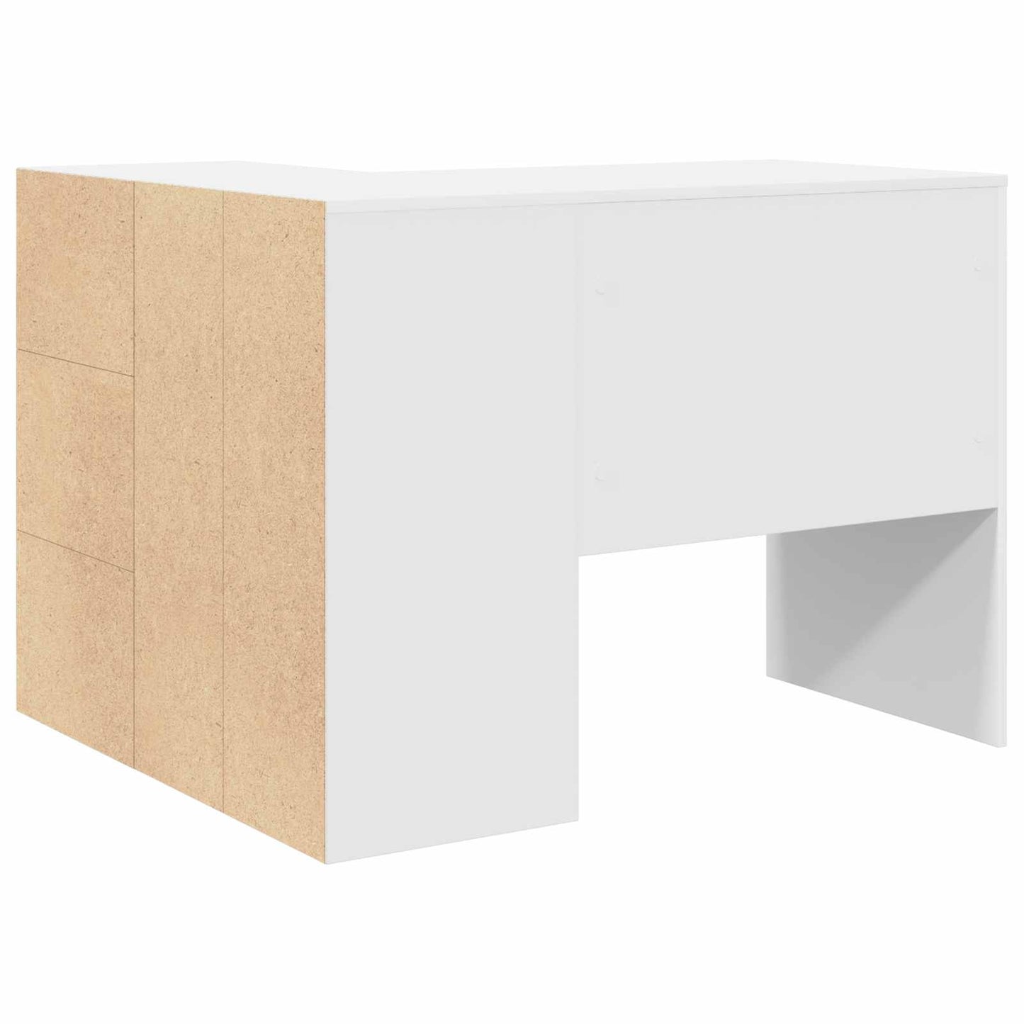 Eck-Schreibtisch mit Schubladen Weiß 102 x 88 x 75 cm