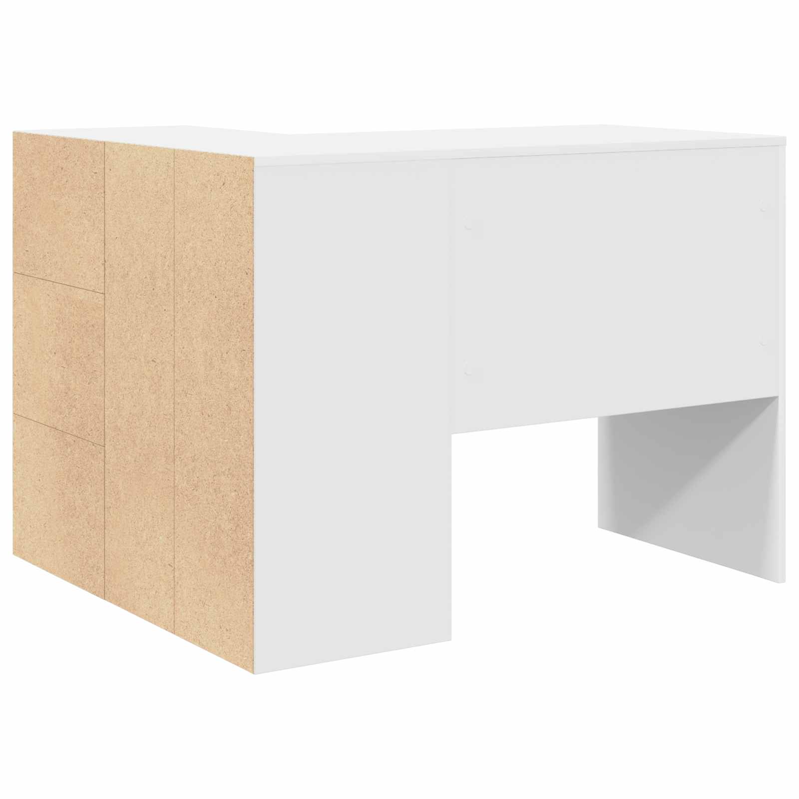 Eck-Schreibtisch mit Schubladen Weiß 102 x 88 x 75 cm