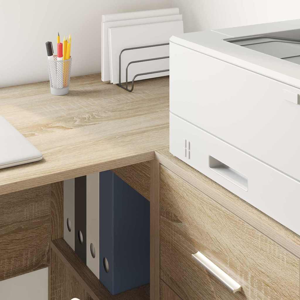 Eck-Schreibtisch mit Schubladen Sonoma-Eiche 102 x 88 x 75 cm