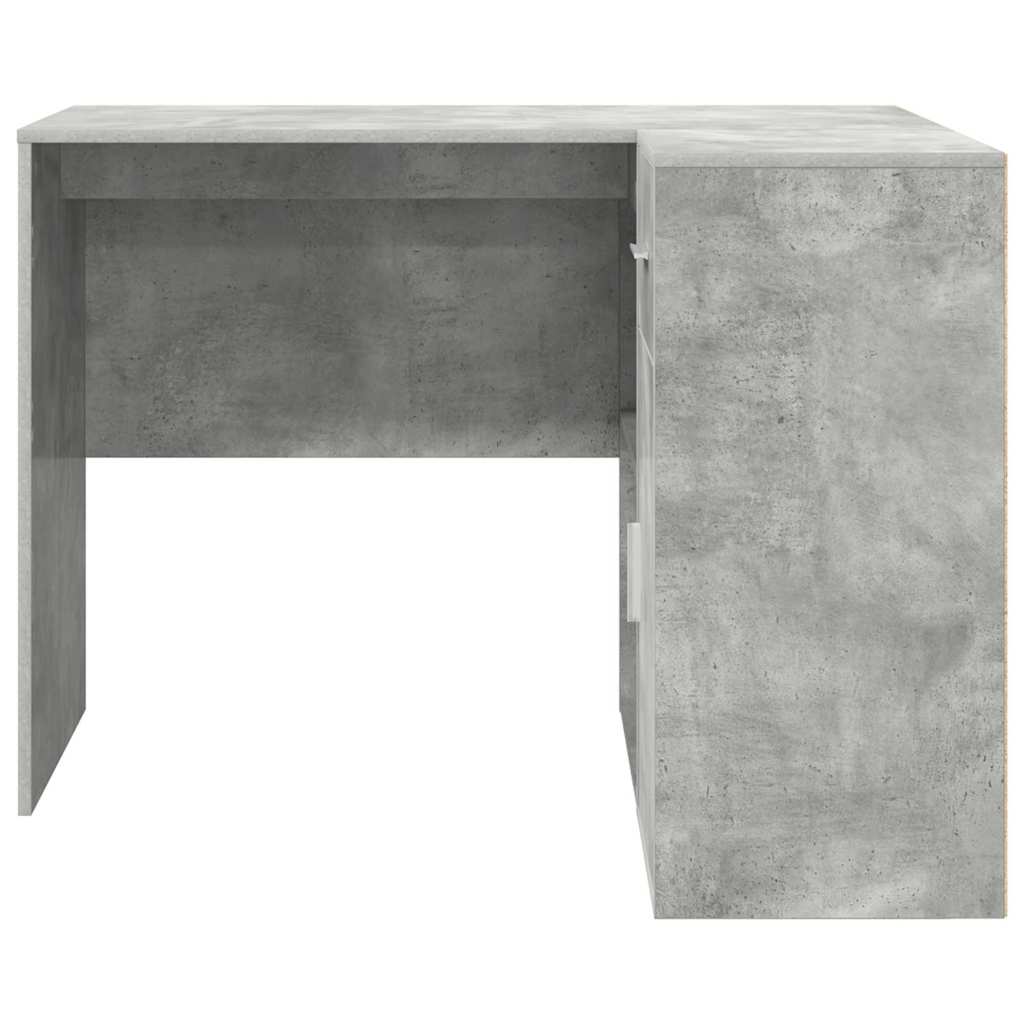 Eck-Schreibtisch mit Schubladen Beton Grau 102 x 88 x 75 cm