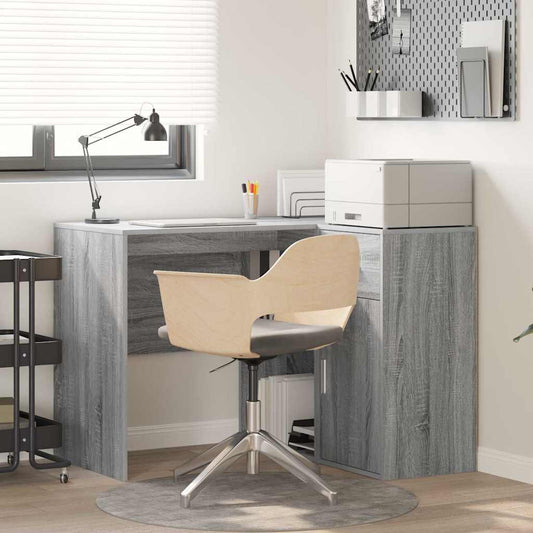 Eckschreibtisch mit Regal 2 pcs Grau Sonoma 102 x 50 x 75 cm